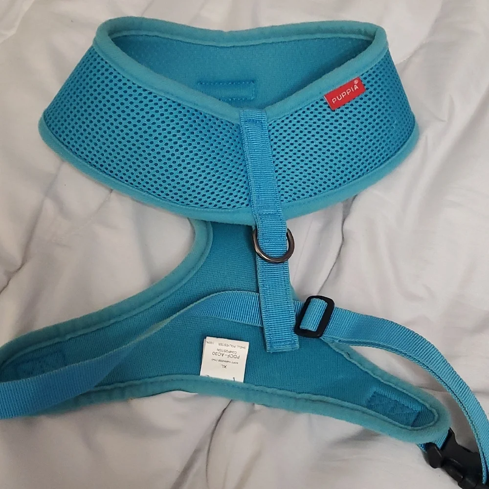 Puppia Aqua and Navy Dog Harness Set